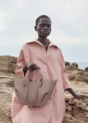 Polène Cyme Mini Edition Textured Taupe | SN-PLN364926