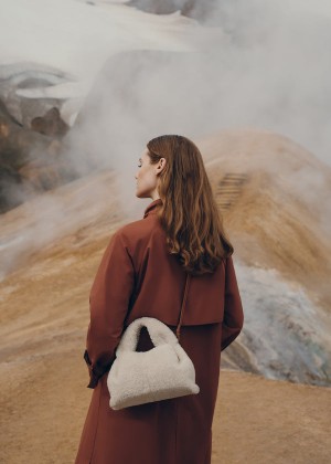 Polène Numéro Neuf Mini Edition Ecru Shearling | SN-PLN364888