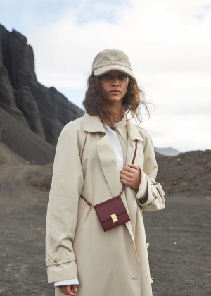 Polène Numéro Sept Crossbody Wallet μπορντο | SN-PLN365055