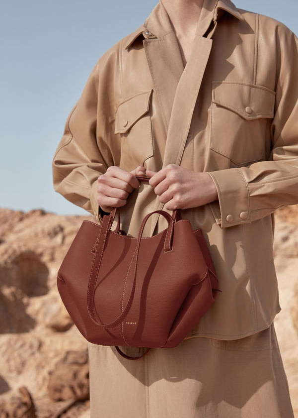 Polène Cyme Mini Edition Textured Cognac | SN-PLN364925
