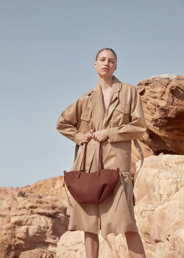 Polène Cyme Mini Edition Textured Cognac | SN-PLN364925