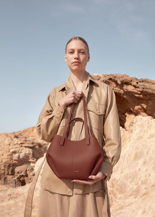 Polène Cyme Mini Edition Textured Cognac | SN-PLN364925