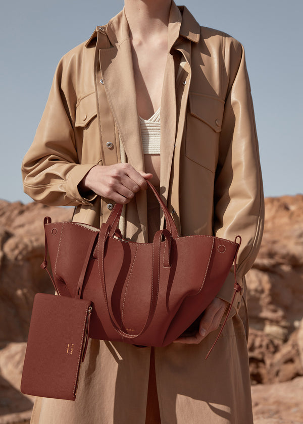 Polène Cyme Mini Edition Textured Cognac | SN-PLN364925