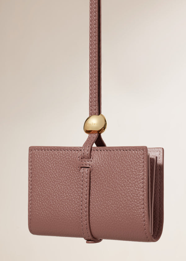 Polène Kayé Card Holder Edition Textured Duo Blush | SN-PLN365074