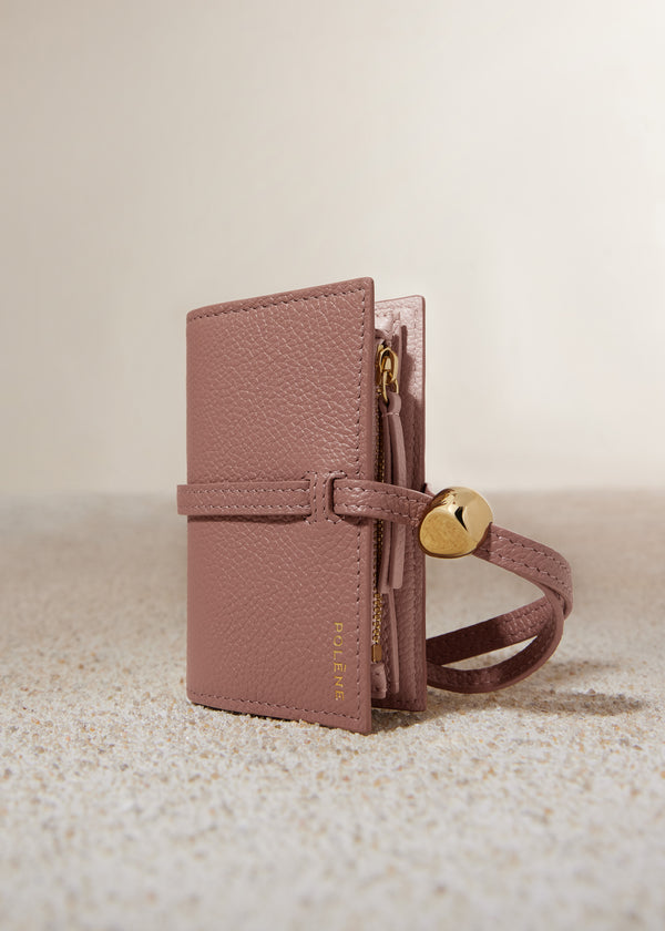 Polène Kayé Card Holder Edition Textured Duo Blush | SN-PLN365074
