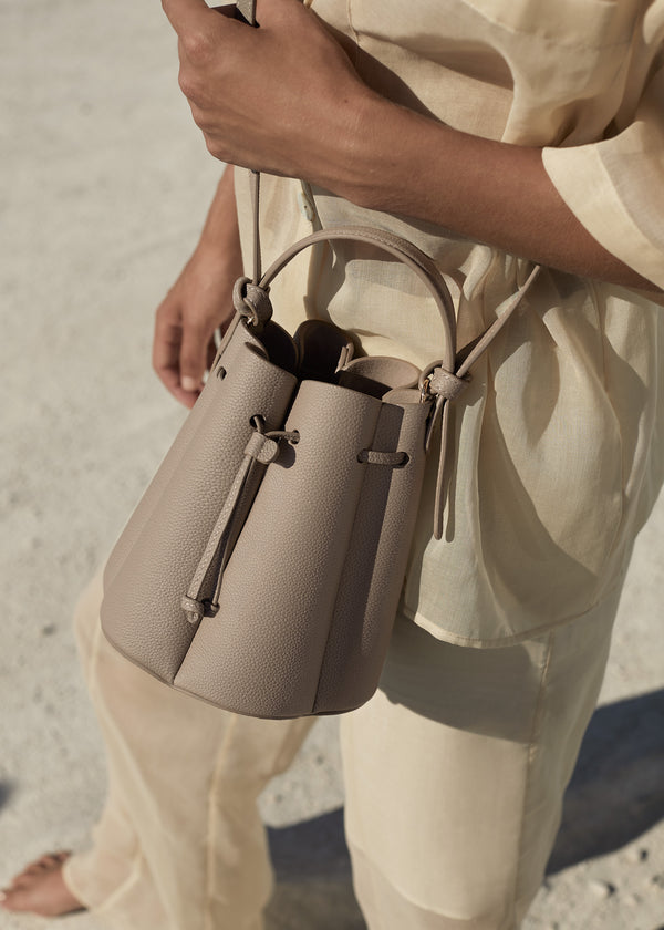Polène Numéro Huit Mini Edition Textured Taupe | SN-PLN364884