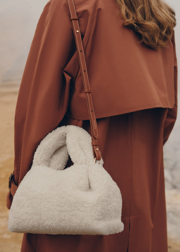 Polène Numéro Neuf Mini Edition Ecru Shearling | SN-PLN364888