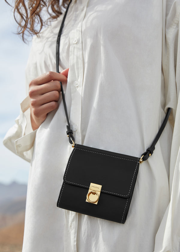 Polène Numéro Sept Crossbody Wallet μαυρα | SN-PLN365054