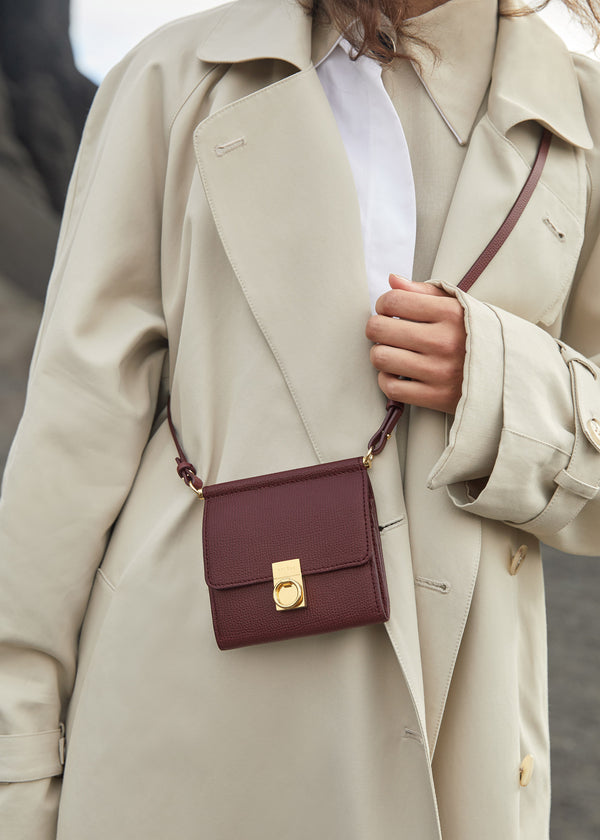 Polène Numéro Sept Crossbody Wallet μπορντο | SN-PLN364843