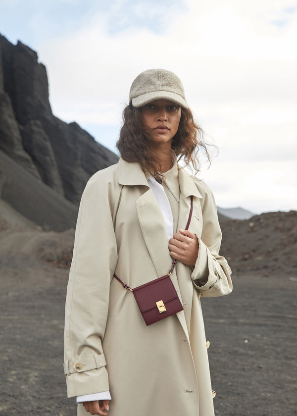 Polène Numéro Sept Crossbody Wallet μπορντο | SN-PLN364843