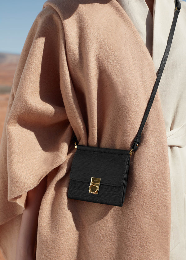 Polène Numéro Sept Crossbody Wallet μαυρα | SN-PLN364852