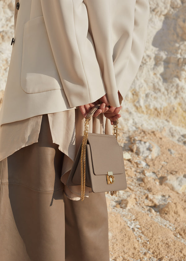 Polène Numéro Sept Mini Edition Textured Taupe | SN-PLN364872