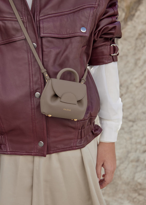 Polène Numéro Un Micro Edition Textured Taupe | SN-PLN365032