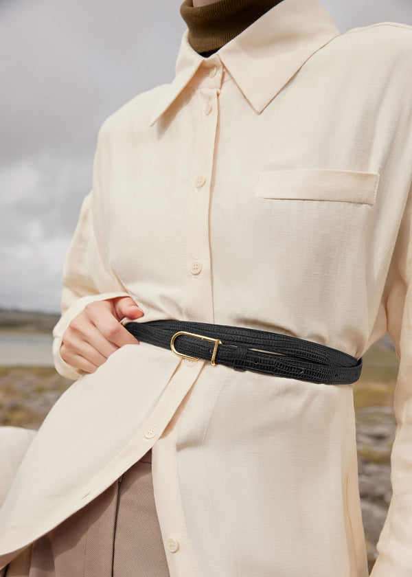 Polène Thin Umi Belt μαυρα | SN-PLN365059