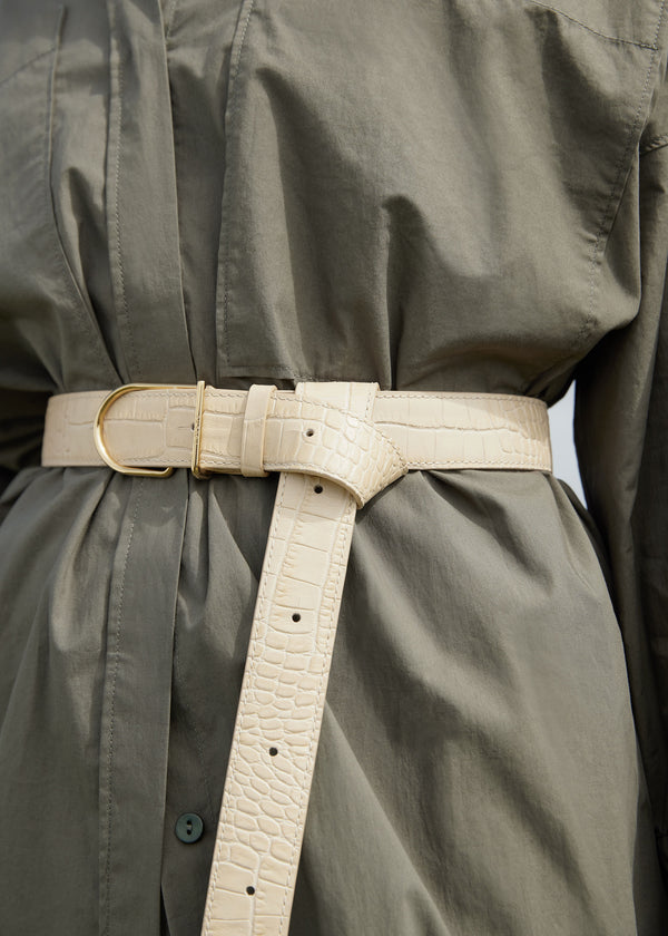 Polène Umi Belt Edition Sand Croco Print | SN-PLN365053