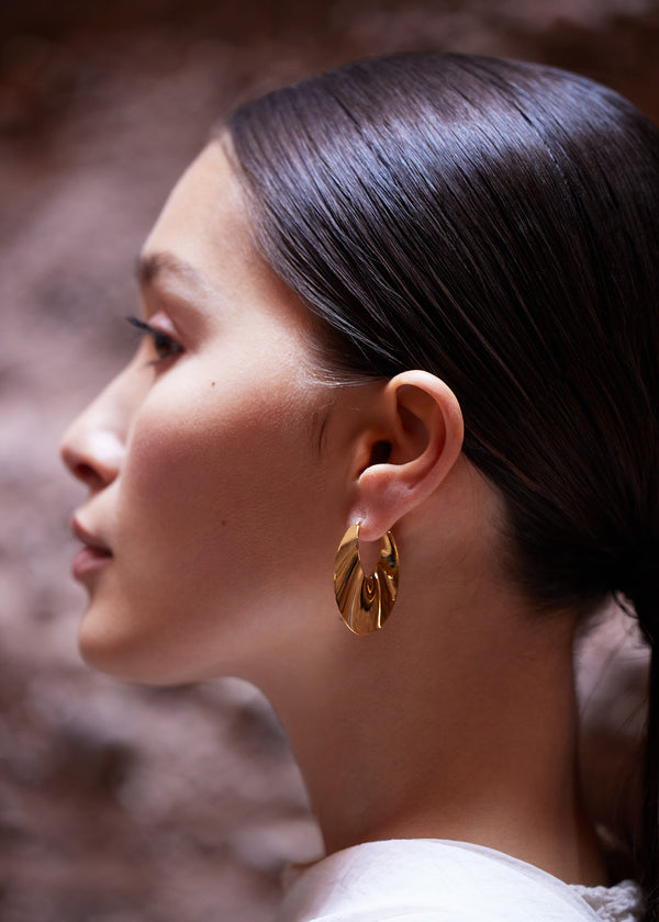 Polène Éole Slim Hoop Earrings χρυσο χρωμα | SN-PLN364997